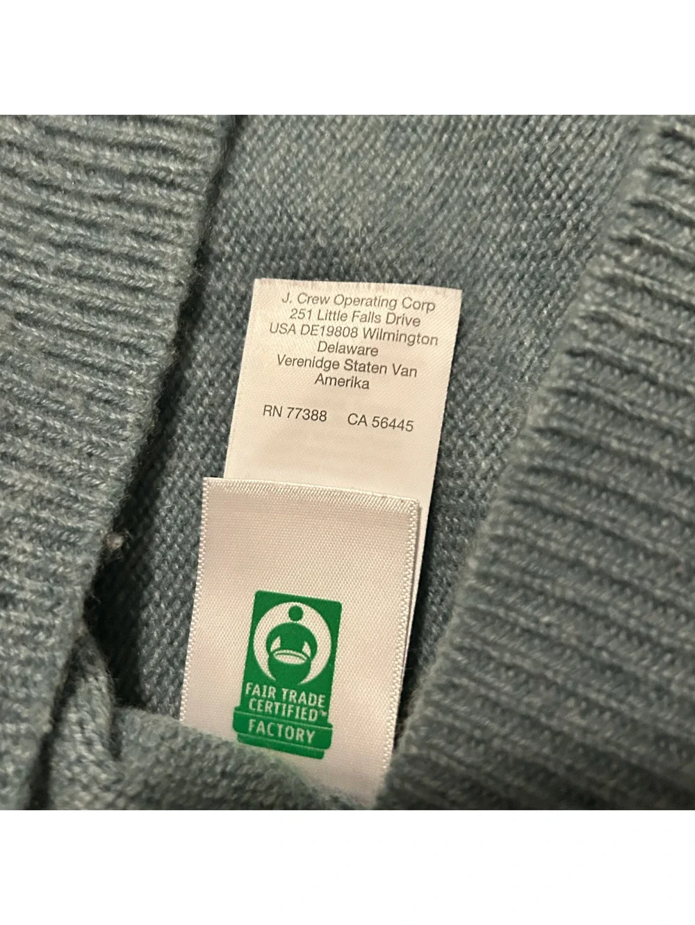 J.Crew Sweater Mens Large 100% Cashmere Light Blue Crewneck